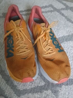 HOKA Lightweight Orange Coral Running Shoes